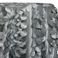 Funzie (Circle Hanging) Taffeta Table Linen in Silver