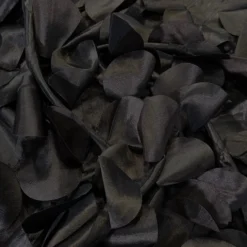 Funzie (Circle Hanging) Taffeta Table Runner in Black