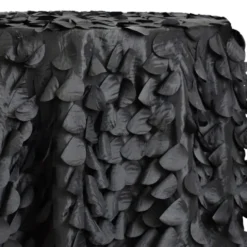 Funzie (Circle Hanging) Taffeta Table Linen in Black