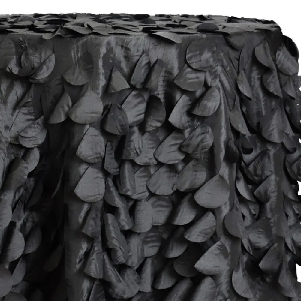 Funzie (Circle Hanging) Taffeta Table Linen in Black