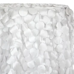 Funzie (Circle Hanging) Taffeta Table Linen in White