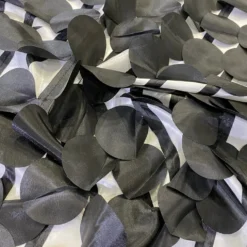 Funzie (Circle Hanging) Taffeta Table Linen in Black and White