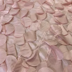 Funzie (Circle Hanging) Taffeta Table Runner in Rose Petal