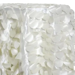 Funzie (Circle Hanging) Taffeta Table Linen in Ivory