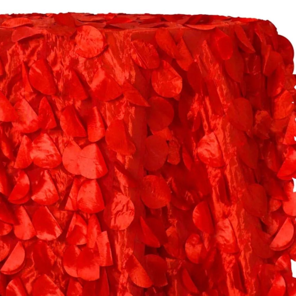 Funzie (Circle Hanging) Taffeta Table Linen in Red