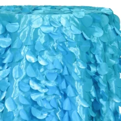 Funzie (Circle Hanging) Taffeta Table Linen in Turquoise