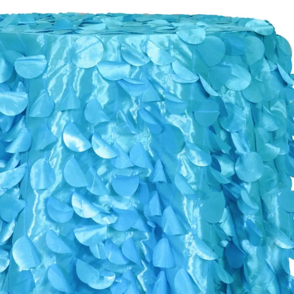 Funzie (Circle Hanging) Taffeta Table Linen in Turquoise