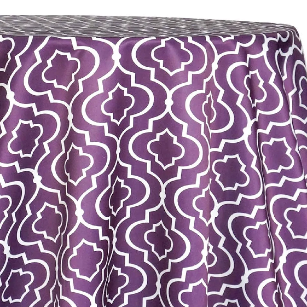 Gatsby Print (Lamour) Table Linen in Plum
