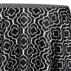 Gatsby Print (Lamour) Table Linen in Black