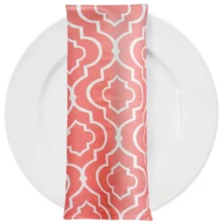 Gatsby Print (Lamour) Table Napkin in Coral