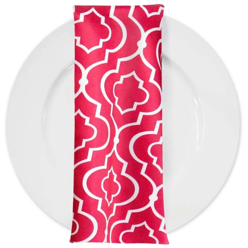Gatsby Print (Lamour) Table Napkin in Fuchsia