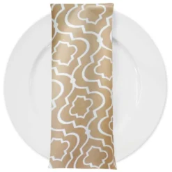 Gatsby Print (Lamour) Table Napkin in Khaki