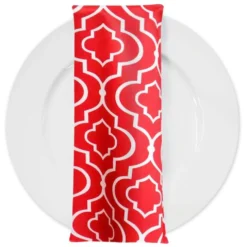 Gatsby Print (Lamour) Table Napkin in Red