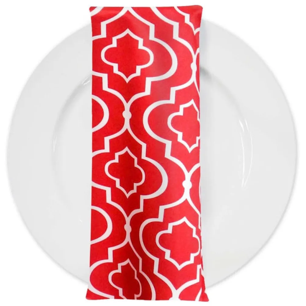 Gatsby Print (Lamour) Table Napkin in Red