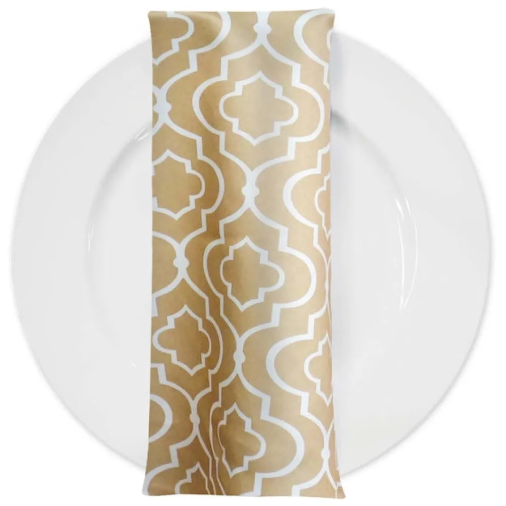 Gatsby Print (Lamour) Table Napkin in Taupe