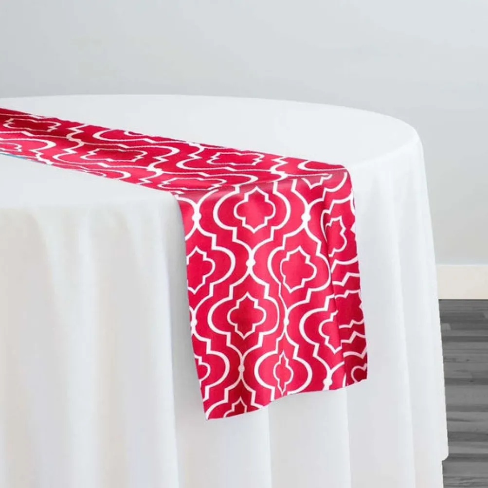 Gatsby Print (Lamour) Table Runner in Fuchsia