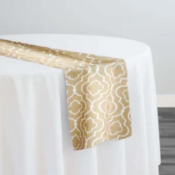 Gatsby Print (Lamour) Table Runner in Taupe