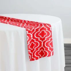 Gatsby Print (Lamour) Table Runner in Red