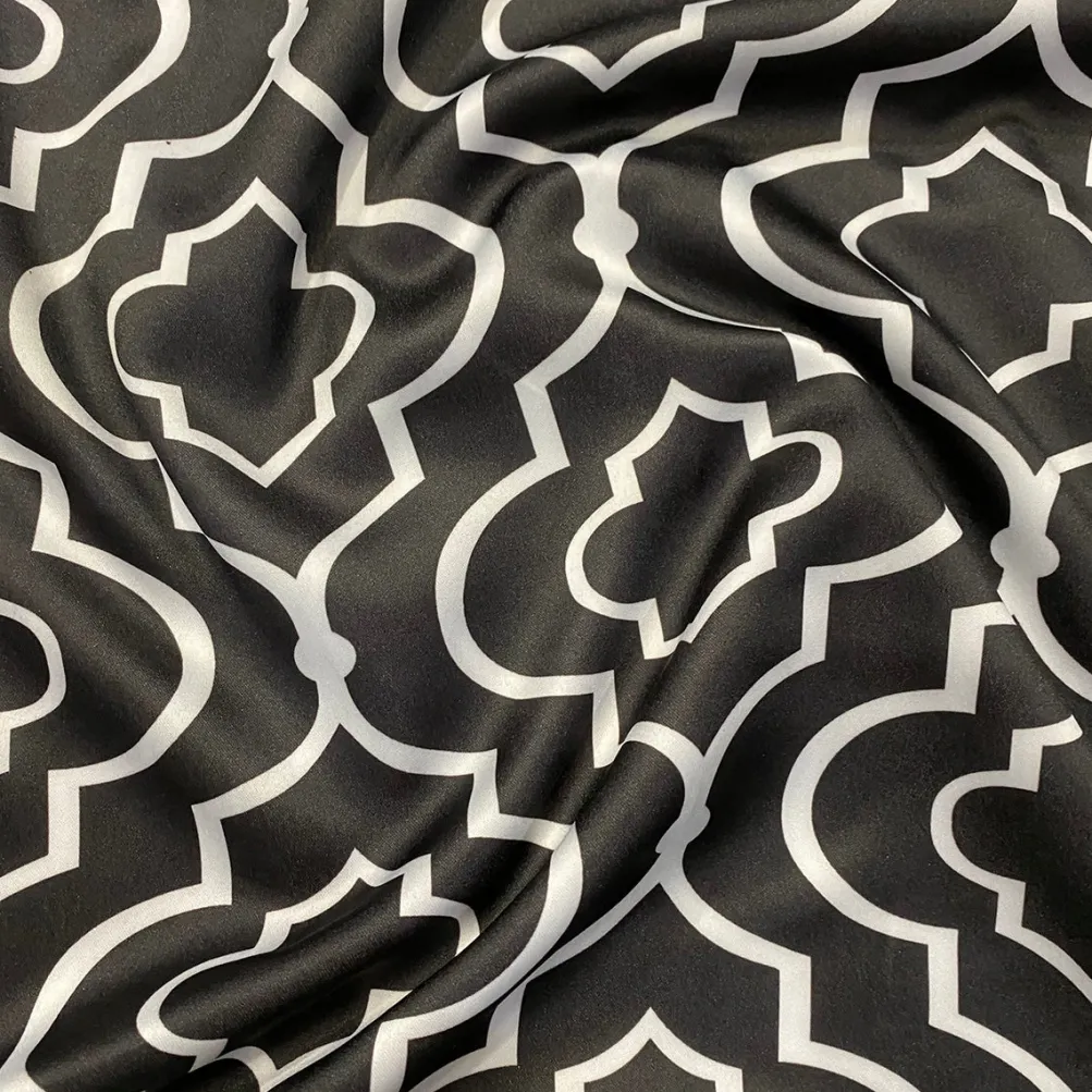 Gatsby Print (Lamour) Table Runner in Black
