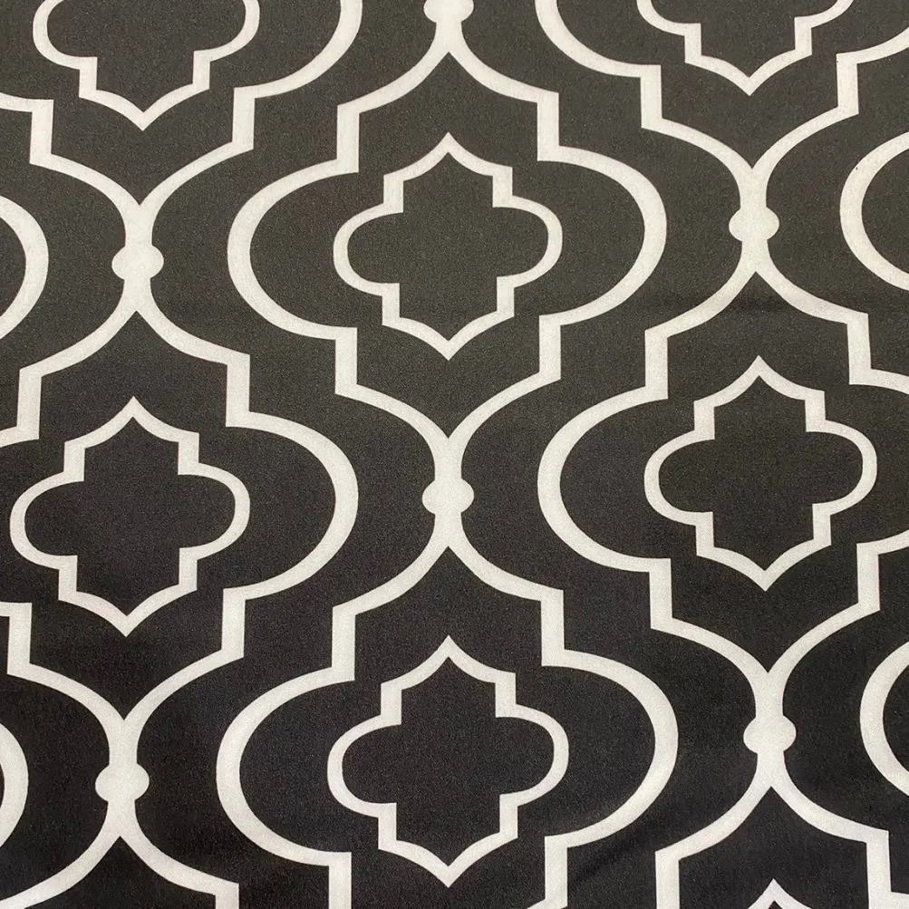 Gatsby Print (Lamour) Table Runner in Black