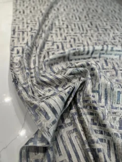 Gio Jacquard Table Linen in Blue