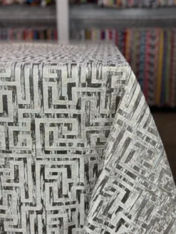 Gio Jacquard Table Linen in Taupe