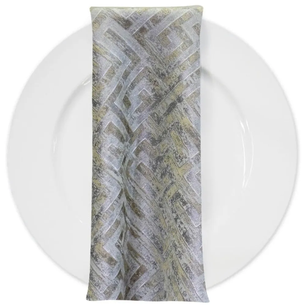 Gio Jacquard Table Napkin in Ivory