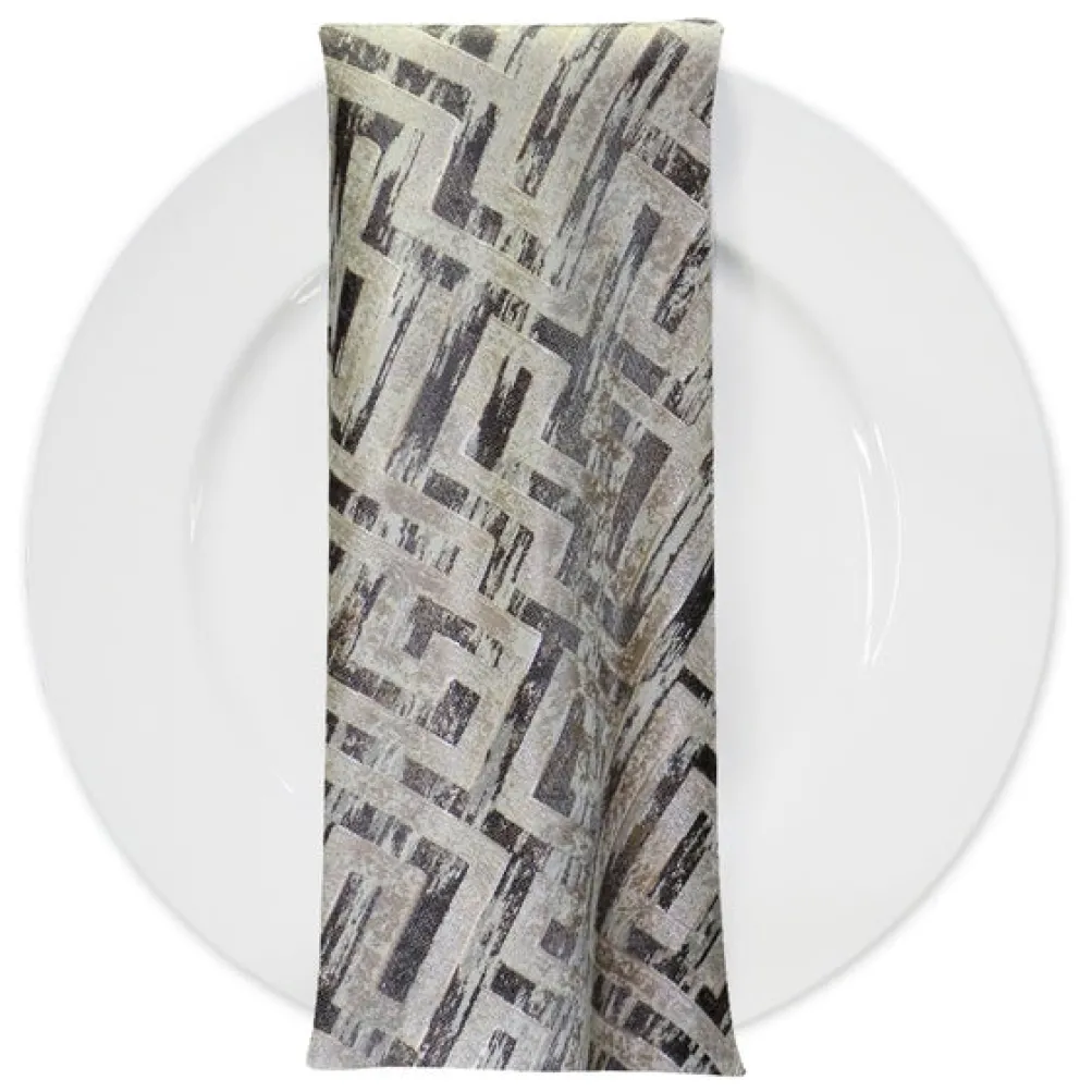 Gio Jacquard Table Napkin in Taupe