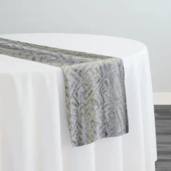 Gio Jacquard Table Runner in Ivory