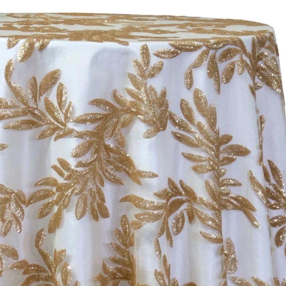 Giselle Sequins Table Linen in Champagne