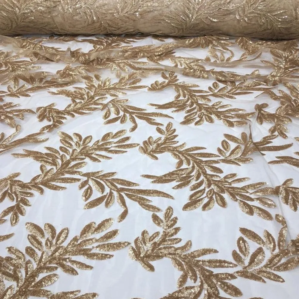 Giselle Sequins Table Runner in Champagne