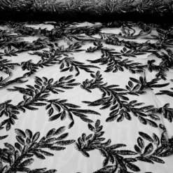 Giselle Sequins Table Runner in Black