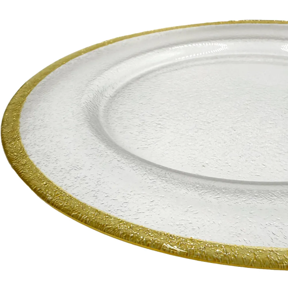 Glimmer - Glass Charger Plate in Champagne (Item # 0334)