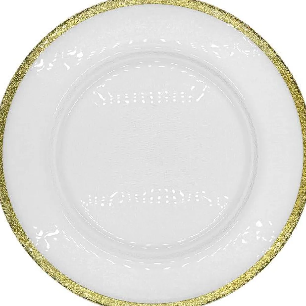 Glimmer - Glass Charger Plate in Champagne (Item # 0334)