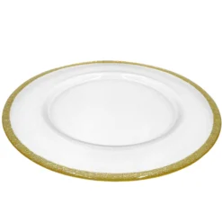 Glimmer - Glass Charger Plate in Champagne (Item # 0334)