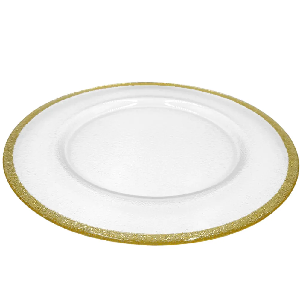 Glimmer - Glass Charger Plate in Champagne (Item # 0334)