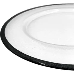 Glimmer - Glass Charger Plate in Black (Item # 0334)
