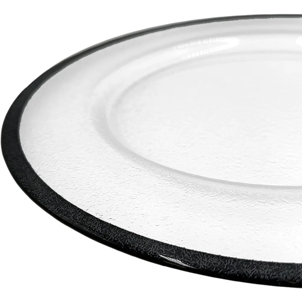 Glimmer - Glass Charger Plate in Black (Item # 0334)