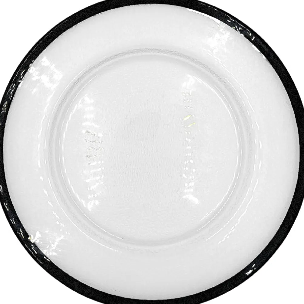 Glimmer - Glass Charger Plate in Black (Item # 0334)