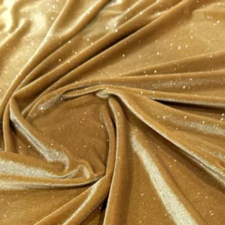 Glitter Velour Table Linen in Gold