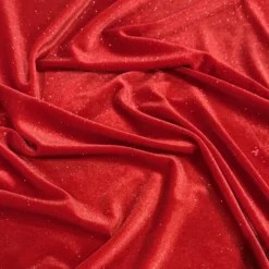 Glitter Velour Table Linen in Red