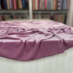 Glitter Velour Table Linen in Dusty Pink