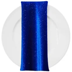 Glitter Velour Table Napkin in Royal
