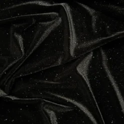 Glitter Velour Table Runner in Black