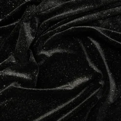 Glitter Velour Table Runner in Black