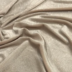 Glitter Velour Table Runner in Beige