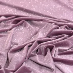 Glitter Velour Table Runner in Dusty Pink