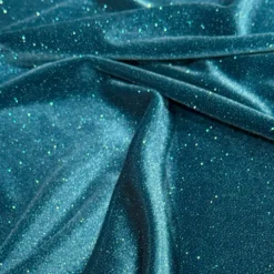 Glitter Velour Table Runner in Jade