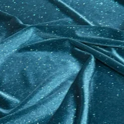 Glitter Velour Table Runner in Jade