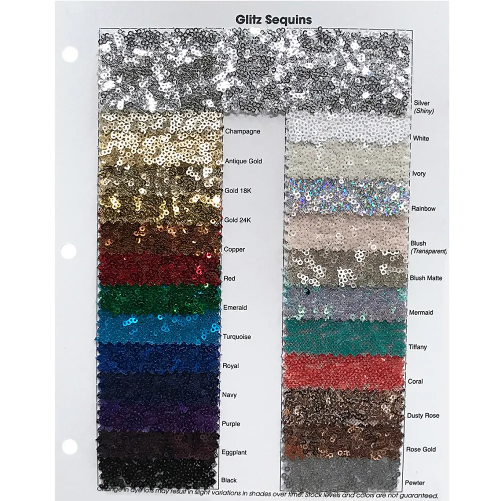 Glitz Sequins Drapery Panel in Gold 24K